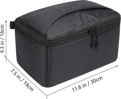 Miniatura 2 de Funda impermeable para cámara, bolsa de inserción de partición acolchadaBolsa de lente antichoque para SLR SLR Canon Nikon Sony Cámara Lente