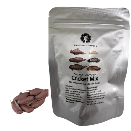 Miniatura 17 de Thailand Unique Grillos sazonados para barbacoa – Bolsa de 0.53 oz de insectos comestibles deshidratados para humanos, insectos nutritivos