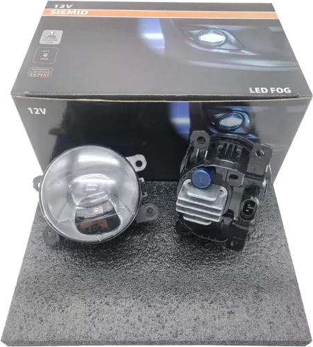 Miniatura 5 de SIEMID Conjunto de luces antiniebla LED amarillas de 3000 K para Porsche Cayenne Macan Fia.t 500 500L 500X Smar.t Fortwo W453 Forfou.r
