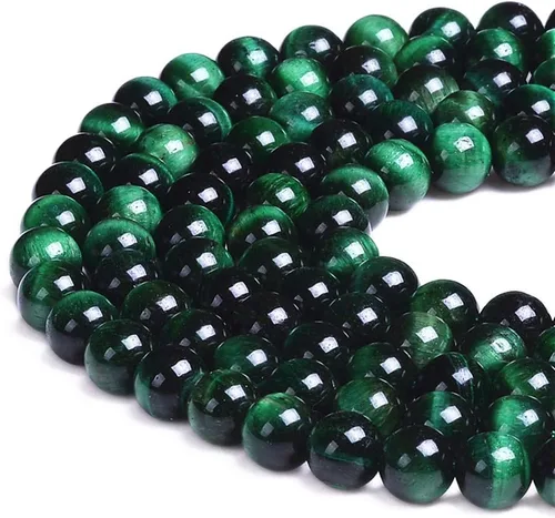 Miniatura 40 de Cuentas sueltas de jade azul teñido natural de 6 mm, cuentas redondas lisas, aproximadamente 15.5 pulgadas, para hacer pulseras y collares de Jade