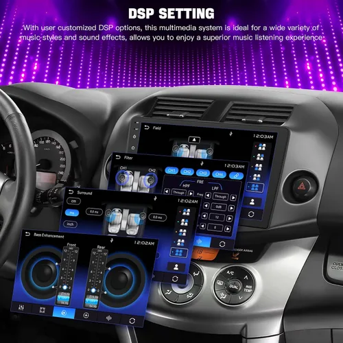 Miniatura 7 de Estéreo de radio de coche para Toyota RAV4 2007-2012 sin sistema de sonido JBLB, compatible con Carplay inalámbrico/Android Auto/Mirrorlink