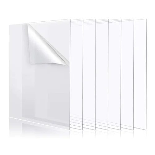 Miniatura 9 de YSTIME Hoja de Acrílico Transparente de 8" x 12" Plexiglás Hoja de Plástico para Manualidades Tablero Acrílico Transparente con Papel Protector