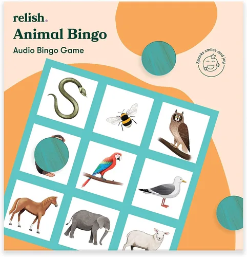 Relish Animal Bingo Game - Productos para el Alzheimer y actividades de demencia, juegos de demencia y regalos para personas mayores y ancianos