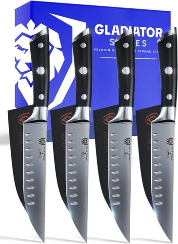 Miniatura 10 de Dalstrong Juego de cuchillos de carne - 4 piezas - Cuchilla serrada - Serie Gladiador Elite - Acero alemán forjado con alto contenido de carbono