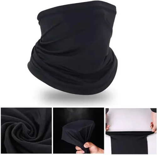 Miniatura 3 de Paquete de 6 mascarillas faciales transpirables, protección UV de verano, polaina de cuello refrescante, ropa facial Negro