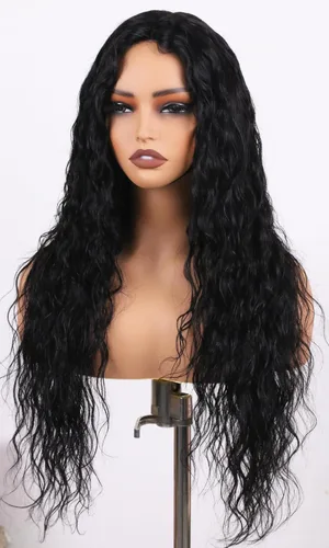 Miniatura 54 de Peluca de cabello humano con encaje frontal en T de 13 x 4 pulgadas, peluca de encaje HD rizado profundo sin pegamento, línea de cabello
