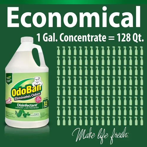 Miniatura 6 de OdoBan Desinfectante y eliminador de olores listo para usar, juego de 3, aerosol de viaje de 4 onzas, aerosol de 32 onzas, concentrado de 1 galón