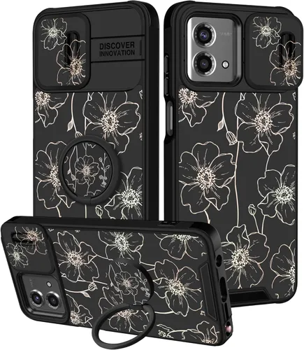 Miniatura 38 de Funermei Funda para Moto G Play 4G 2024 – Funda para teléfono para mujeres y niñas, diseño único de gato y libros, diseño único con funda