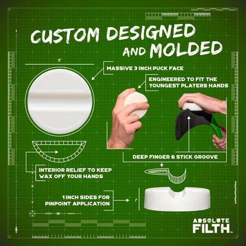 Miniatura 6 de Absolute Filth - Cera de hockey - Cera de palo de hockey prémium para un máximo agarre y protección