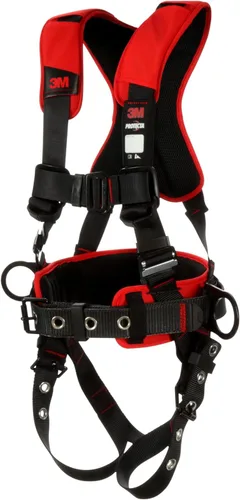 Miniatura 4 de 3M Equipo de protección personal ProteComfort Arnés de posicionamiento estilo construcción 1161207, negro, XL, 1 EA/estuche