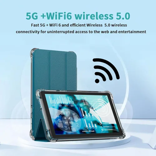 Miniatura 3 de IWEGGO Tablet Android 14 con funda, 7 pulgadas 8 GB RAM+32 GB ROM/1 TB computadora expandible, tabletas de cámara de 5 MP, procesador de cuatro Negro