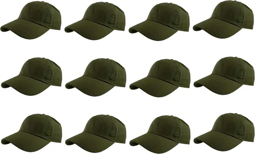 Miniatura 41 de Gelante Gorras de béisbol 100% algodón liso en blanco tamaño ajustable al por mayor a granel de 12