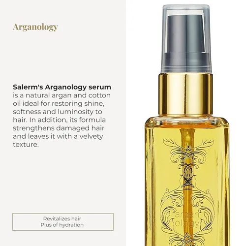 Miniatura 2 de SALERM - Suero Capilar Aceite de Argán - Biokera Arganology - 2.0 fl oz - para Cabello Muy Seco y Dañado - Nutrición y Brillo - Revitaliza