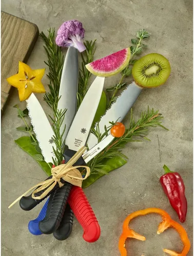 Miniatura 7 de Spyderco Cuchillo utilitario de cocina ligero con hoja de acero inoxidable MBS-26 y mango de plástico de polipropileno Negro