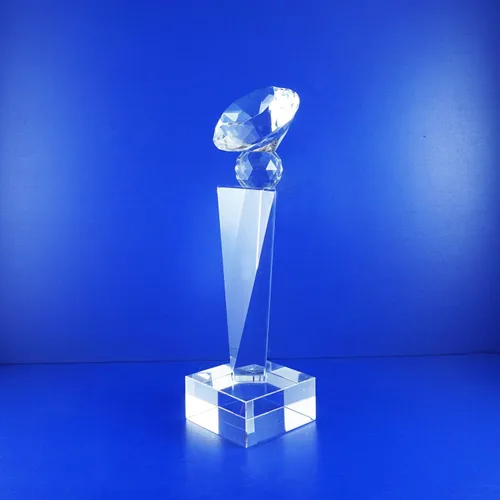 Miniatura 4 de Trofeo óptico del grabado láser personalizado Reconocimiento Realidad del trofeo de los premios del trofeo del diamante del cristal