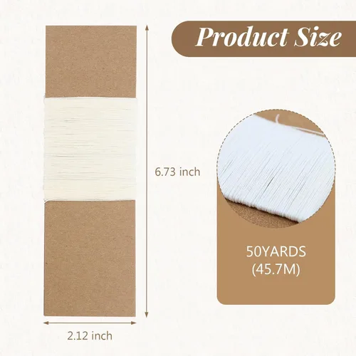Miniatura 3 de Books by Hand Hilo de lino, calidad de archivo natural sin blanquear y sin encerar, calibre 35/3 de 50 yardas, ideal para encuadernar y coser firmas