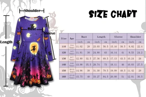 Miniatura 6 de JESKIDS Vestido de manga larga para niñas pequeñas, teñido anudado, unicornio, flamenco, vestido de fiesta con bolsillos