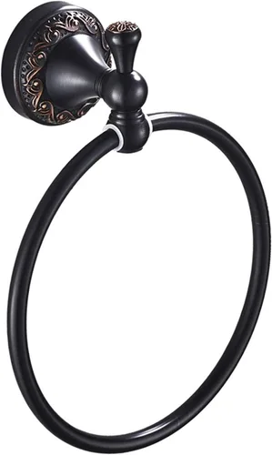 Miniatura 10 de Leyden Toallero redondo retro antiguo, soporte para toallas de baño, montado en la pared, toallero de mano para baño, ferretería de baño, base