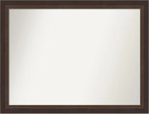 Miniatura 269 de Amanti Art Espejo de baño de bronce para sobre el fregadero, 24 x 24 pulgadas, espejo cuadrado de bronce Lara para tocador, marco de madera