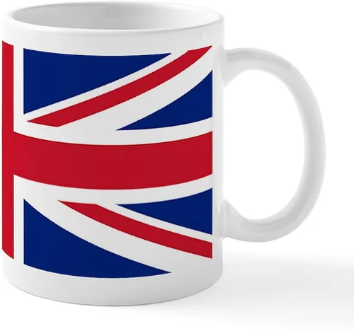 Miniatura 90 de CafePress Born American, British By Hea Taza de café de cerámica de 11 oz (11.0 fl oz)