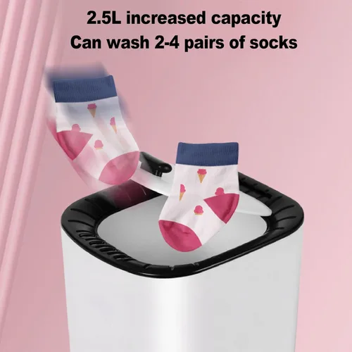 Miniatura 6 de Lavadora de calcetines silenciosos de tamaño compacto, lavadora portátil, ahorro de agua y energía, fácil de usar para apartamentos de espacios
