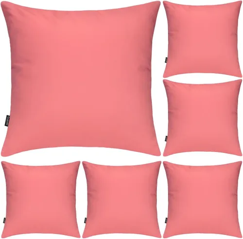 Miniatura 54 de Coddsmz Paquete de 6 fundas de almohada decorativas 100% algodón, fundas de cojín cuadradas de Navidad sólidas para el hogar, cama, sofá, día