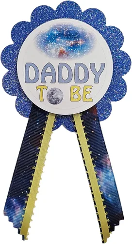 Miniatura 5 de Alfileres Galaxy Baby Shower para que la familia los use en el género revelan el espacio exterior con temática de cohetes It's a Boy Sprinkle