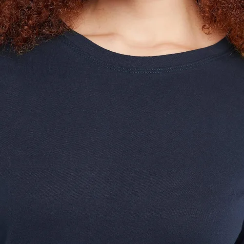 Miniatura 6 de Hanes Camiseta de algodón de manga larga para mujer, camiseta ligera con cuello redondo para mujer, ajuste moderno