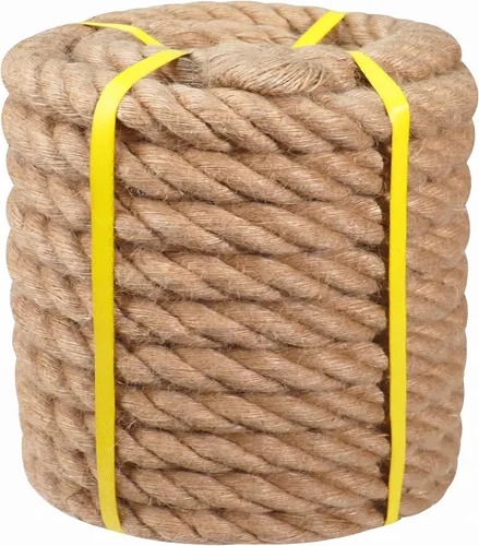 Miniatura 17 de Cuerda de cáñamo natural, 1 pulgada × 50 pies, cuerda gruesa de yute trenzado de manila resistente para manualidades, hamaca, náutica, decoración