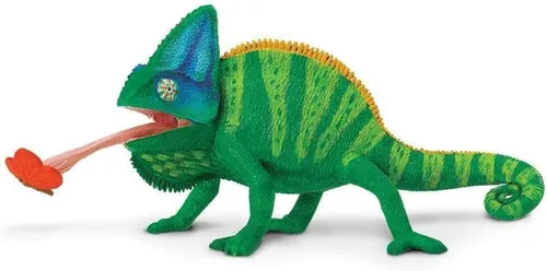 Safari Ltd. Figura de camaleón velado, figura detallada de modelo de 9.25 pulgadas, juguete educativo para niños, niñas y niños a partir de 3 años