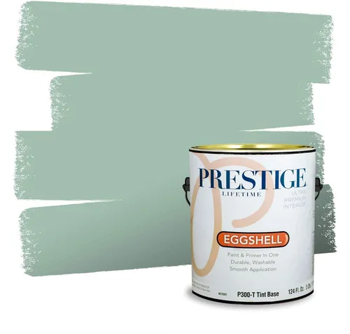 Miniatura 33 de Prestige Paints - Pintura exterior e imprimación en uno, 1 galón, plano, compatibilidad comparable con el color menta «Whipped Mint» de Behr