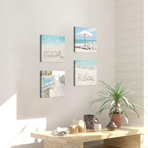 Miniatura 4 de the stream design Lienzo decorativo para pared de playa oceánica: imagen costera impresión de paisaje marino de verano, obra de arte relajante