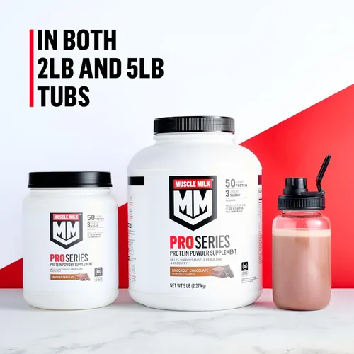 Miniatura 8 de Muscle Milk Pro Series Suplemento de Proteína en Polvo, Sabor Chocolate Knockout, 5 Libras, 28 Porciones, 50g de Proteína, 3g de Azúcar, 20