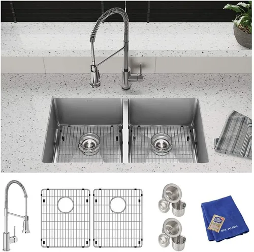 Miniatura 20 de Elkay Crosstown - Kit de fregadero de acero inoxidable calibre 18 de 25-1/2 x 18-1/2 x 9 pulgadas, con grifo filtrado