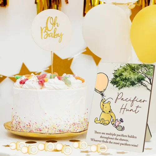 Miniatura 4 de Winnie Baby Shower Games-Winnie Baby ShowerDecoraciones-Pacififer Hunt Baby Shower Juegos-Baby Shower Mini Chupetes para Baby Shower Juego Juego