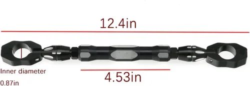 Miniatura 4 de 7/8" 0.866 in manillar de motocicleta barra de equilibrio ajustable para Yamaha WR250F XJ600 FZ25 (color: negro, tamaño: 1)