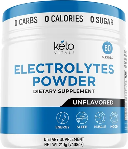 Miniatura 11 de Keto Vitals Polvo de Electrolitos Antioxidantes - Mezcla de Electrolitos Keto con Potasio, Magnesio, Sodio y Calcio - Mezcla de Bebida