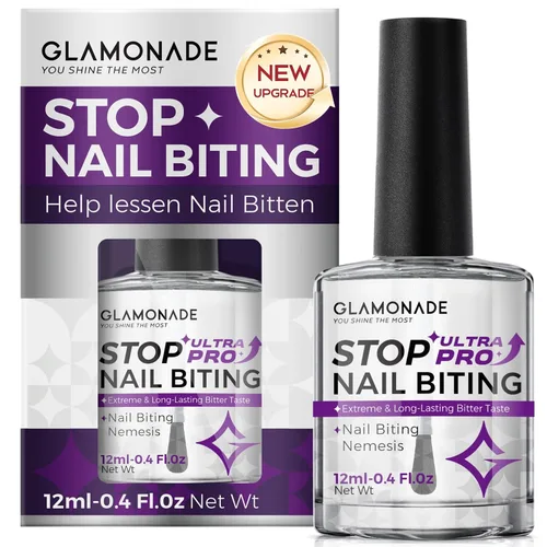Miniatura 11 de Glamonade Prevención de mordeduras de uñas para niños: 0.4 fl oz de esmalte de uñas extra amargo sin mordeduras, disuasorio de succión de pulgar 48H
