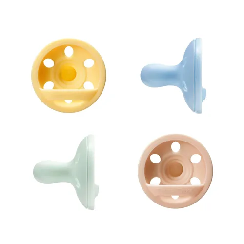 Miniatura 9 de Tommee Tippee - Chupete tipo pecho, 0-6 meses, diseño simétrico, bolsa tipo pecho natural, chupones libres de BPA, rosa/verde/crema, paquete de 4