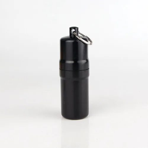 Miniatura 4 de Caja conjunta, soporte de aluminio para cigarrillos con llavero Caja de bolsillo redonda impermeable para cigarrillos