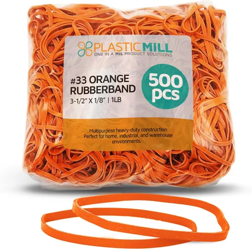 Miniatura 18 de PlasticMill Bandas de goma verde oscuro tamaño 33 (3 1/2" x 1/8") - #33 Bandas de goma de colores suministros de oficina - Bandas fuertes
