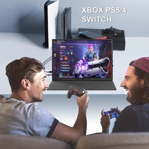 Miniatura 7 de moonka Monitor portátil de 10.5 pulgadas, pantalla FHD IPS de 1920 x 1280P, pantalla USB-C, segundo externo para laptop, PC, teléfono Mac, PS