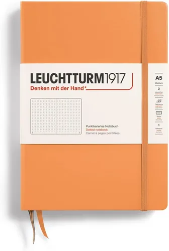 Miniatura 64 de LEUCHTTURM1917 - Cuaderno de tapa dura mediano A5 con 251 páginas numeradas para escritura y diario (verde menta, con puntos)