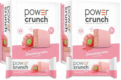 Miniatura 14 de Power Crunch - Barras de oblea proteica, snacks altos en proteínas con delicioso sabor, red velvet, 1,4 onzas (12 unidades)