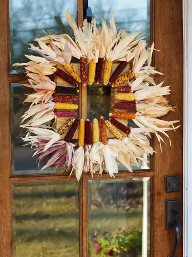 Miniatura 4 de TomorrowSeeds - Semillas de maíz ornamentales de arco iris de cáscara roja - Más de 50 unidades - para plantar maíz colorido nativo americano otoño