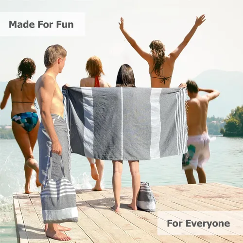 Miniatura 7 de Toalla de playa turca y bolsa de mano, bolsa de playa y juego de toallas turcas. Viajes, manta de picnic, yoga, mujeres o hombres.