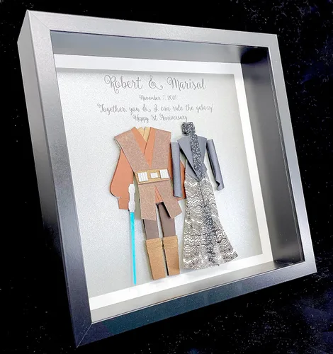 Miniatura 2 de Personalized Star Wars Padme and Anakin Wedding Gift Frame