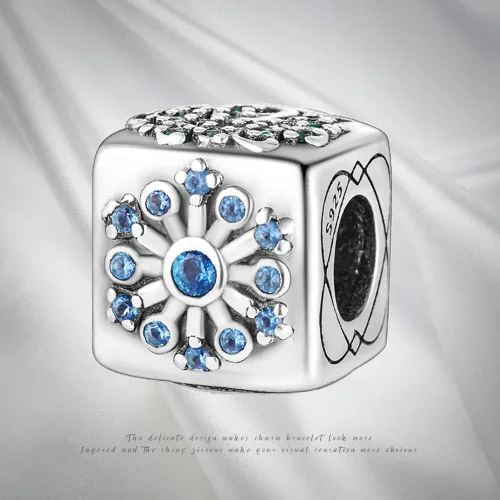 Miniatura 17 de Pandach Dijes colgantes de plata de ley 925 para pulseras y collares, dijes colgantes de Madonna con cuentas de girasol, joyería para mujer