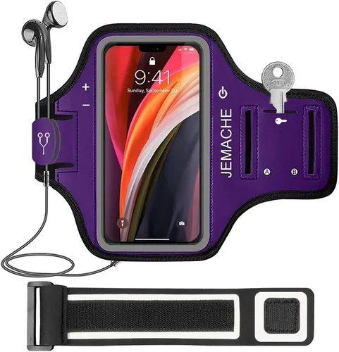 Miniatura 9 de Brazalete para iPhone 13 mini, 12 mini, resistente al agua, para gimnasio, entrenamiento, correr, teléfono para iPhone 13Mini, 12Mini (azul marino)