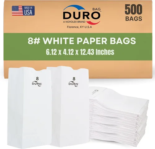 Miniatura 11 de Duro Bolsa de papel blanco de 2 libras, paquete de (500)